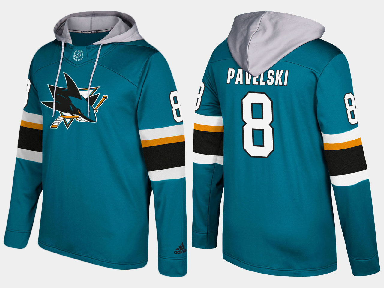 NHL Men San Jose sharks #8 joe pavelski blue hoodie